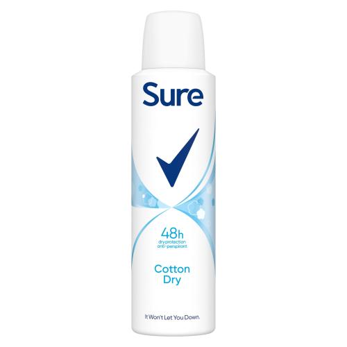 Buy Sure 48h Cotton Dry 150ml - Premium Quality Toiletries Online - Product Image Buy Sure 48h Cotton Dry 150ml - Premium Quality Toiletries Online - Product Image